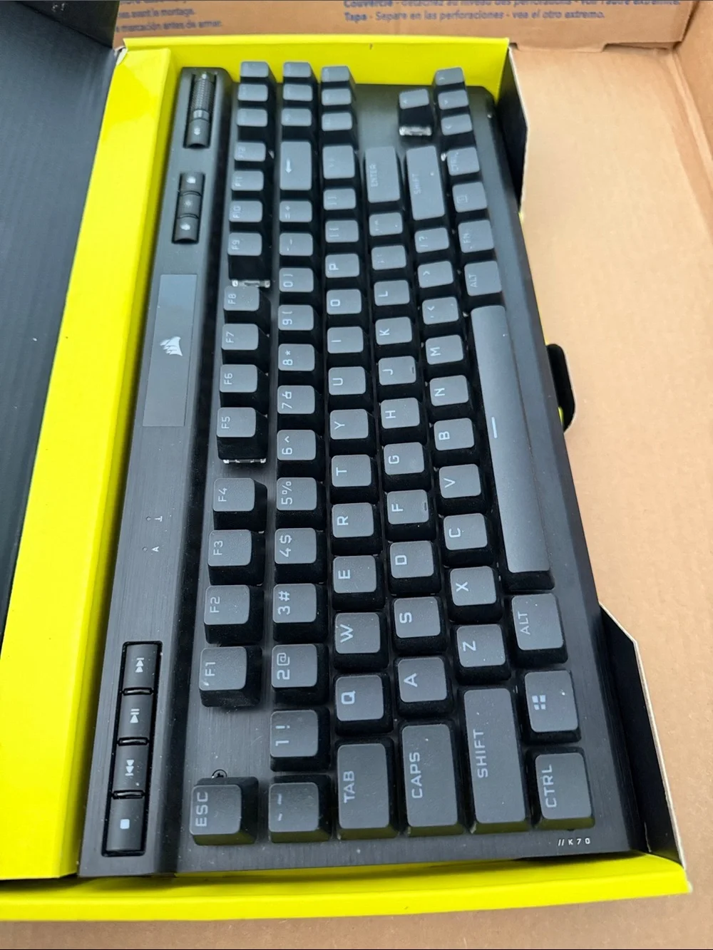 Corsair K70 RGB TKL Mechanical Gaming Keyboard - Black with RGB Lighting
